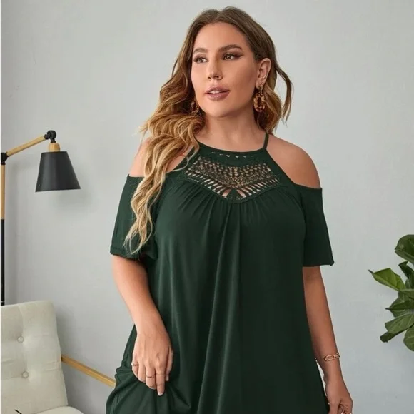 slim fit dress slacks Shein Curve Green Event Dress Size 2XL – DYL Fashions main image 0